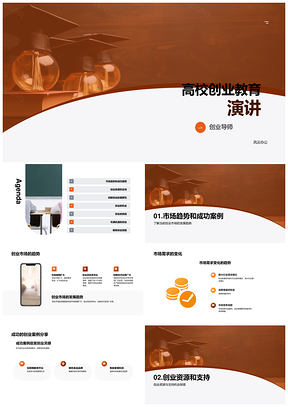高校创业导师解析商业计划书与毕业资源支持PPT模板