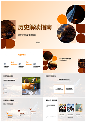 历史事件复杂性学习策略与古代卷轴指南PPT模板