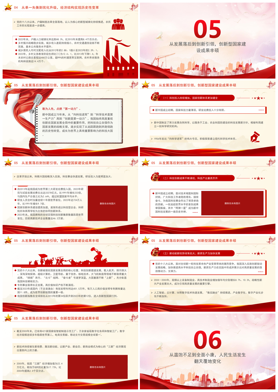 2025国庆新中国史75年伟大成就党课宣讲PPT模板