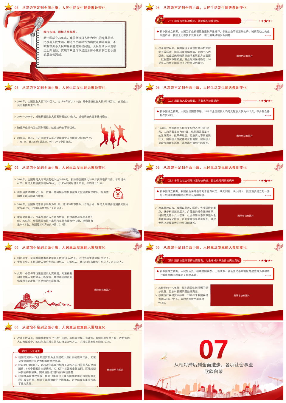 2025国庆新中国史75年伟大成就党课宣讲PPT模板