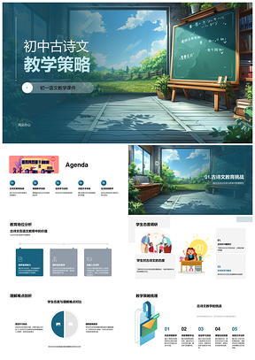 2025初中古诗文情境互动教学策略初一课件