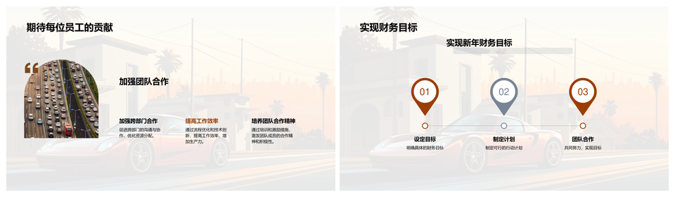 财务大盘点年终成就新年目标利润销售市场客户策略调整PPT模板