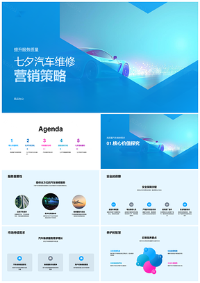 七夕汽修营销策略服务竞争客户满意度增值需求PPT模板