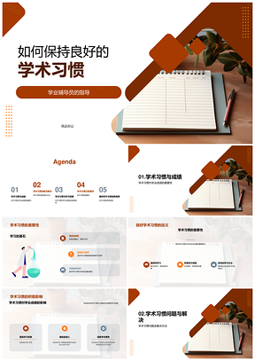 大学生保持学术习惯学业辅导员技巧培训PPT模板