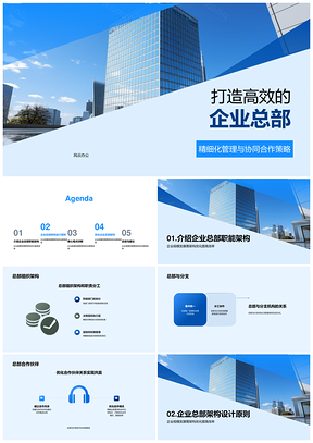 企业总部架构优化与战略协调管理PPT模板