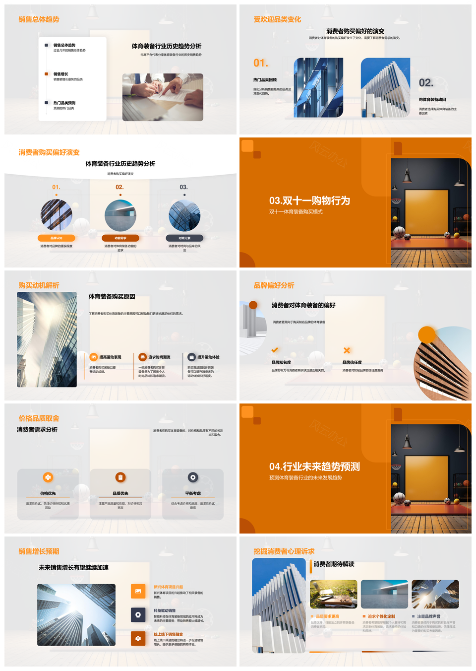 双十一体育装备销售趋势与消费偏好PPT模板