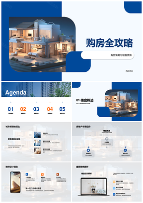 购房全攻略优势策略趋势位置教育优惠物业指南PPT模板
