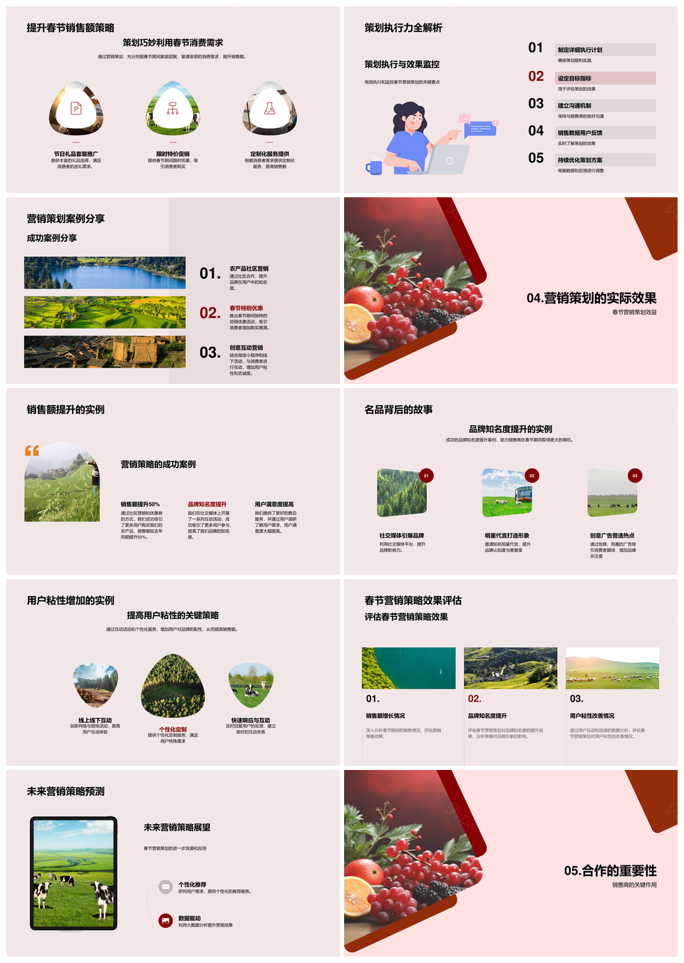 农产品春节互动社区营销提升销量品牌粘性PPT模板