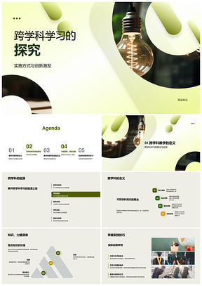 跨学科项目学习创新整合实践探究PPT模板