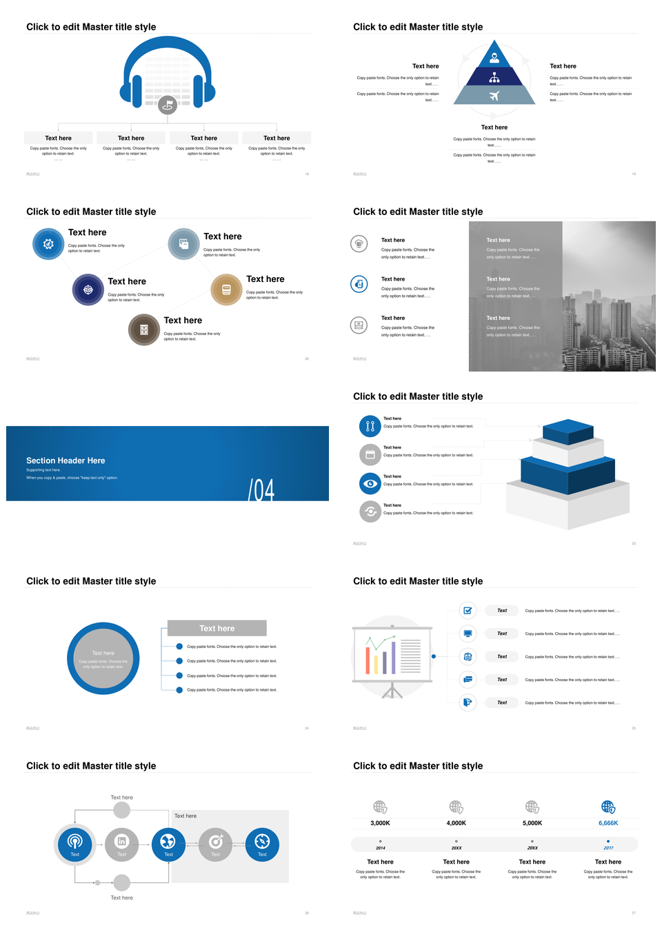 全球金融商务数据上升趋势地图PPT模板