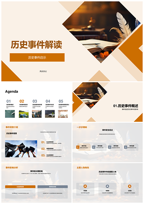 古老卷轴解读历史事件连锁反应启示PPT模板
