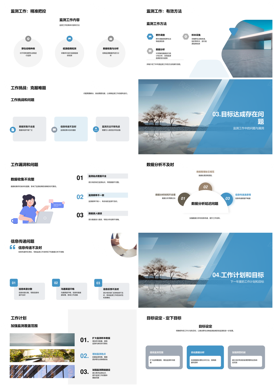 野生动物防疫监测数据漏洞延迟挑战PPT模板