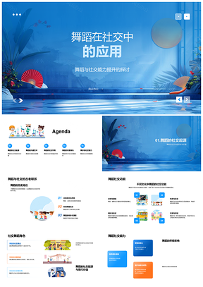 2025舞蹈社交非言语交流提升自信群体凝聚力PPT模板