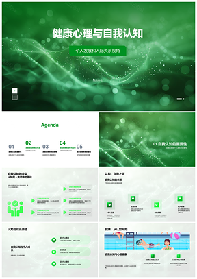 健康心理自我认知与人际职业规划PPT模板