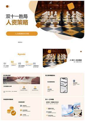 双十一人资优化策略应对负载竞争需求PPT模板