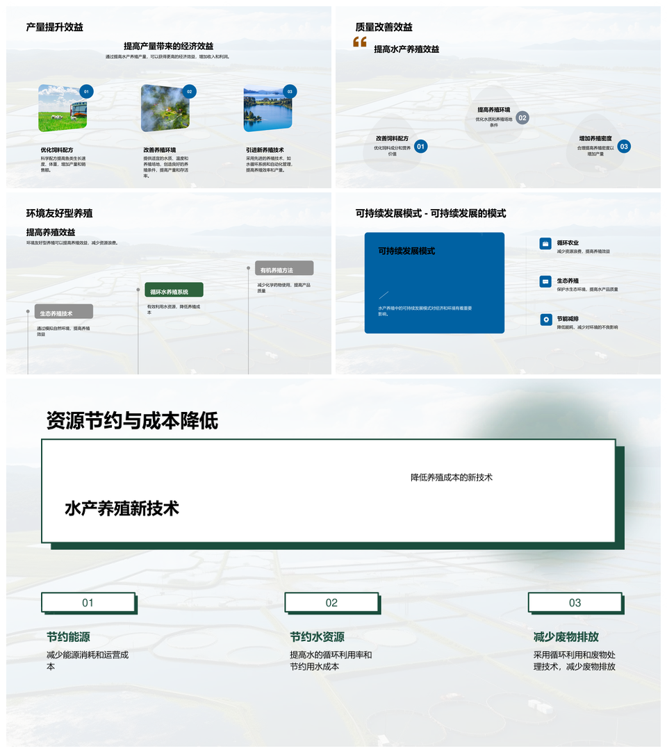 水产养殖新技术增效设备升级与场地规划PPT模板