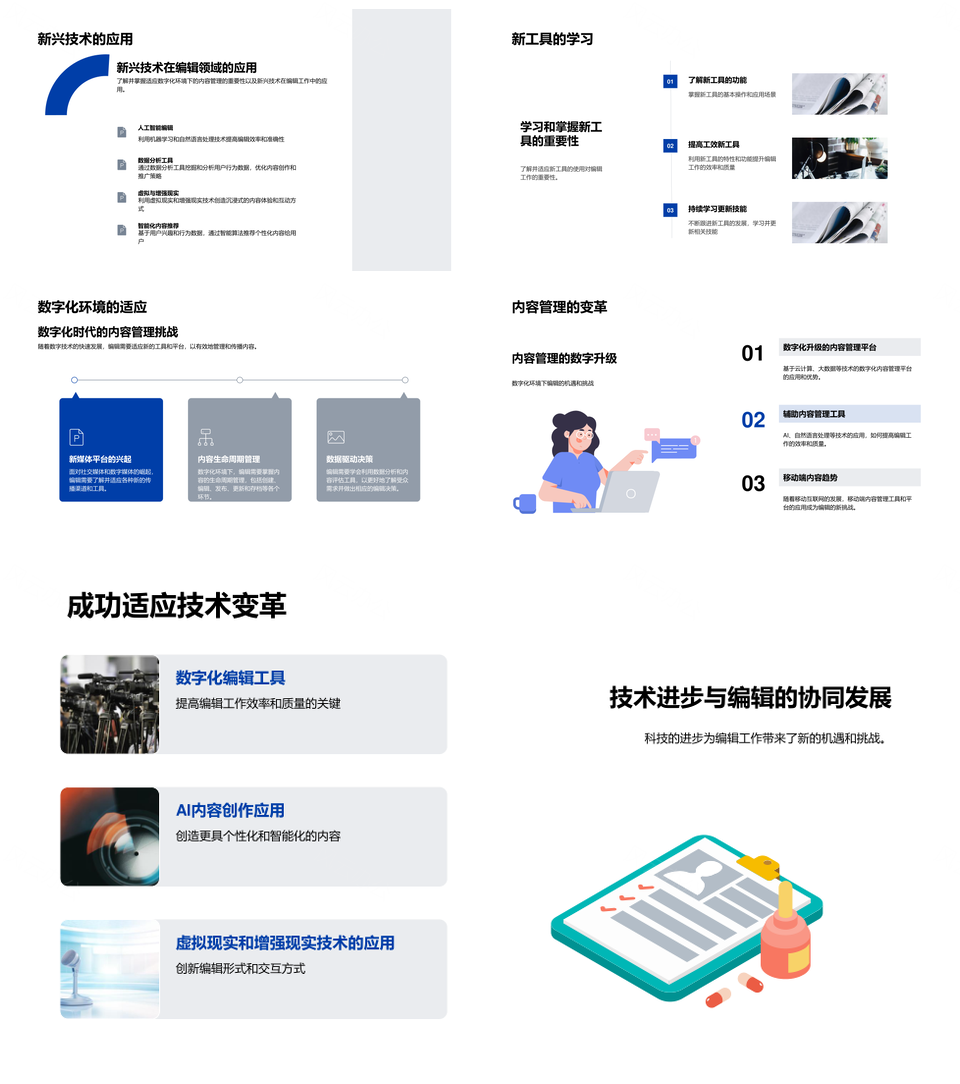媒体编辑职责数字转型文化传播内容创造操守技能PPT模板