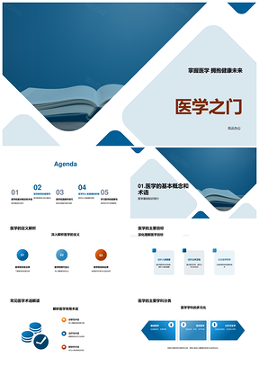 医学教育实践与公共卫生预防知识PPT模板
