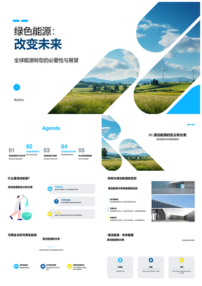 清洁能源转型重塑能源行业未来PPT模板