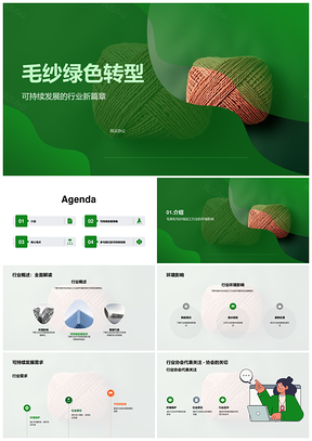 毛纱加工可持续发展与环境影响探讨PPT模板