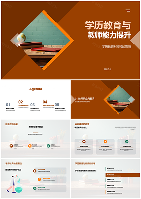 教师学历教育与教学能力提升发展PPT模板