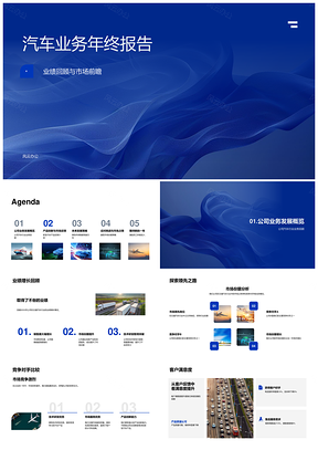 2025汽车业务年终总结业绩回顾与绿色新型汽车前瞻PPT模板