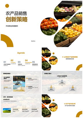 农产品销售策略框架与生鲜活动策划解析PPT模板