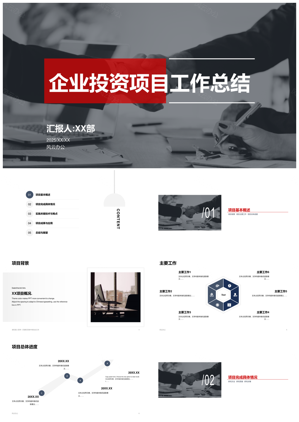 2025企业投资项目年终总结汇报成果展示计划安排PPT模板