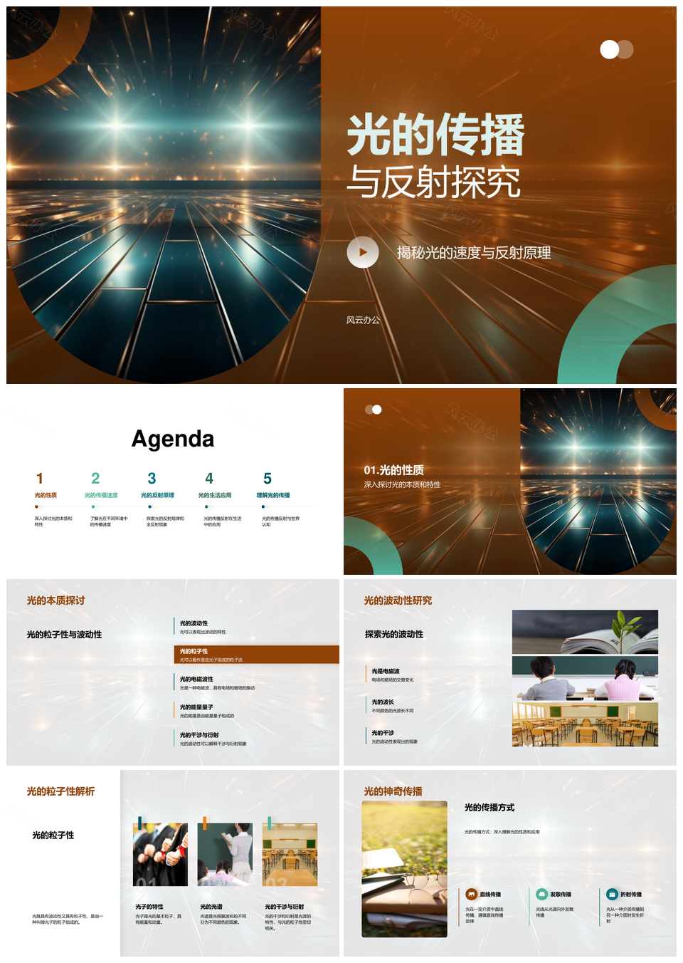 光传播反射原理速度本质探析PPT模板