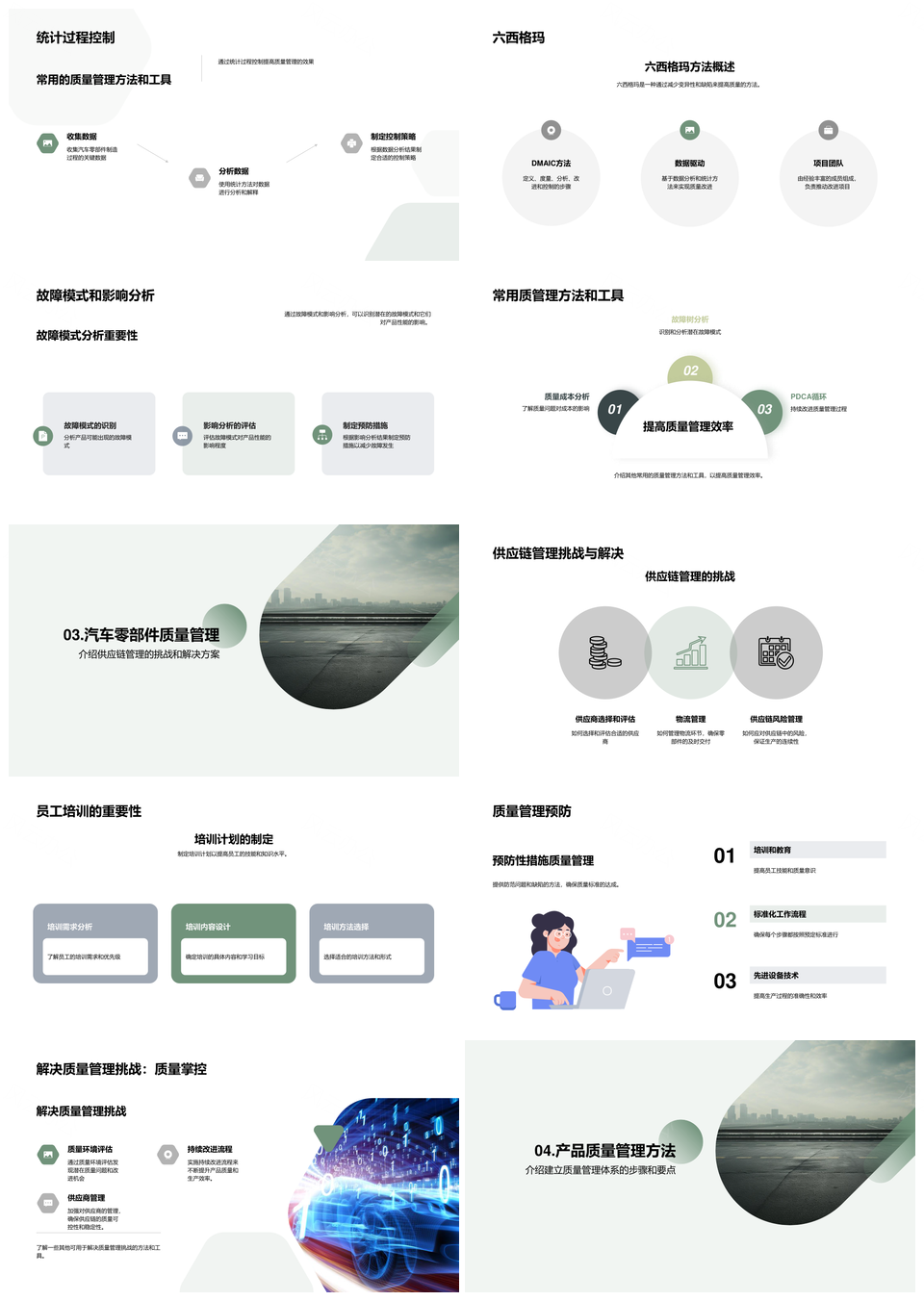 汽车零部件制造六西格玛供应链管理质效双赢PPT模板