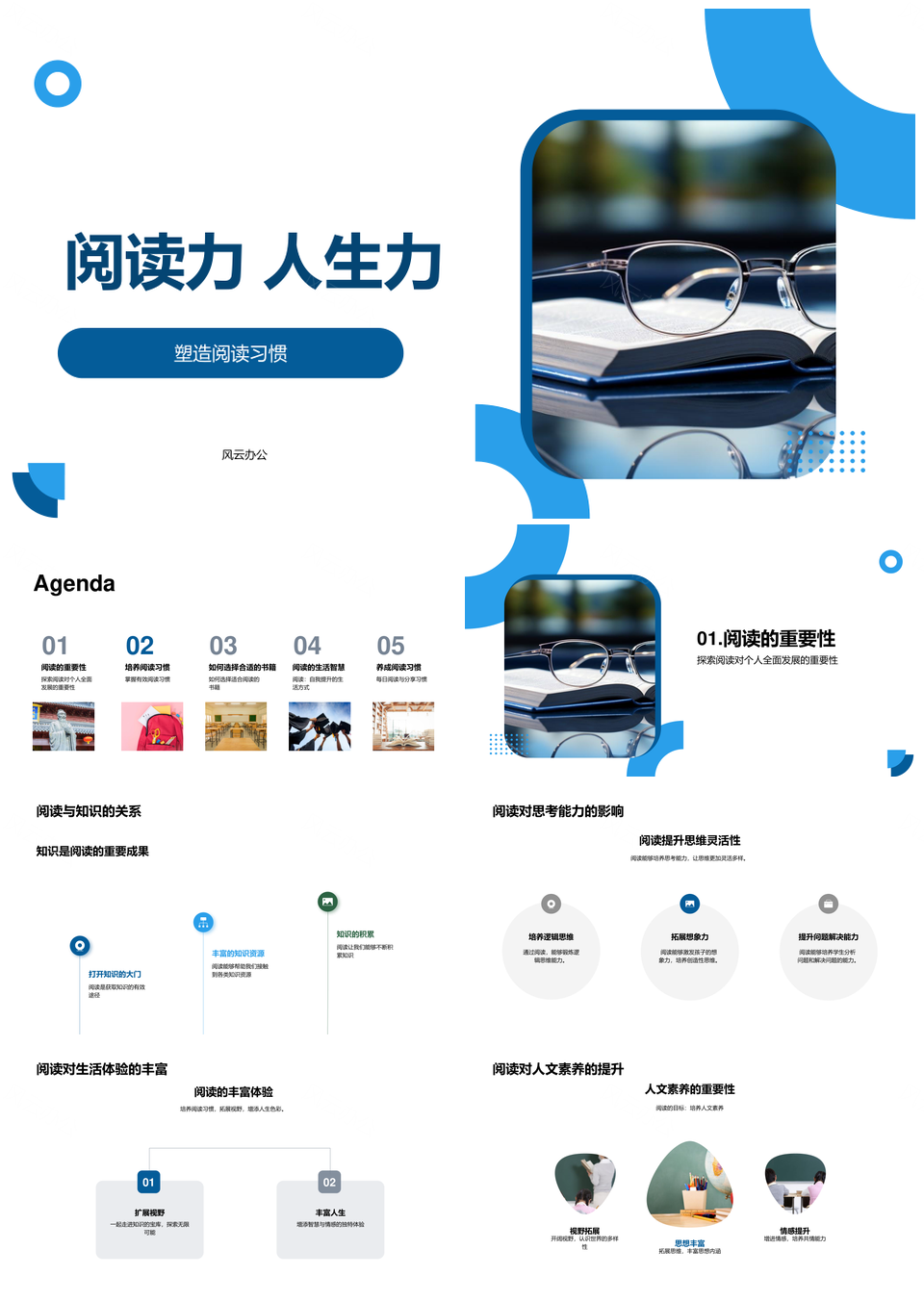 阅读力人生力方法思考兴趣选书习惯知识PPT模板