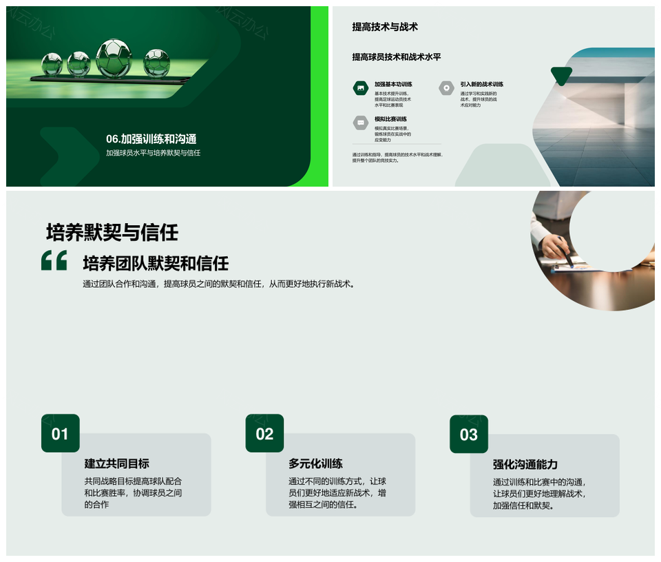 足球比赛战术攻防多样性规则解析PPT模板