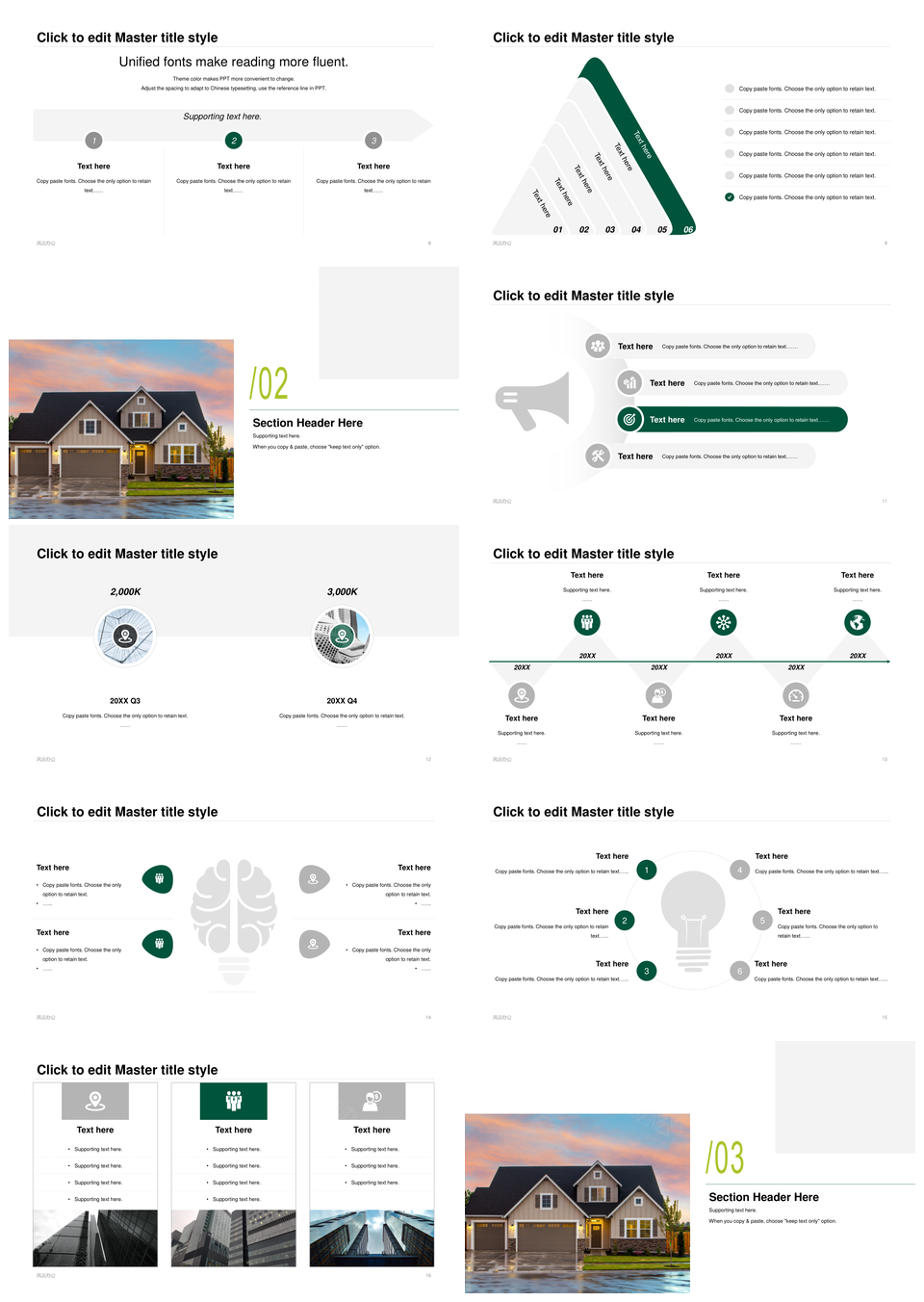 白色创意房地产年度工作总结报告PPT下载