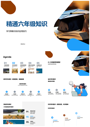 六年级学习策略与知识应用技巧PPT模板