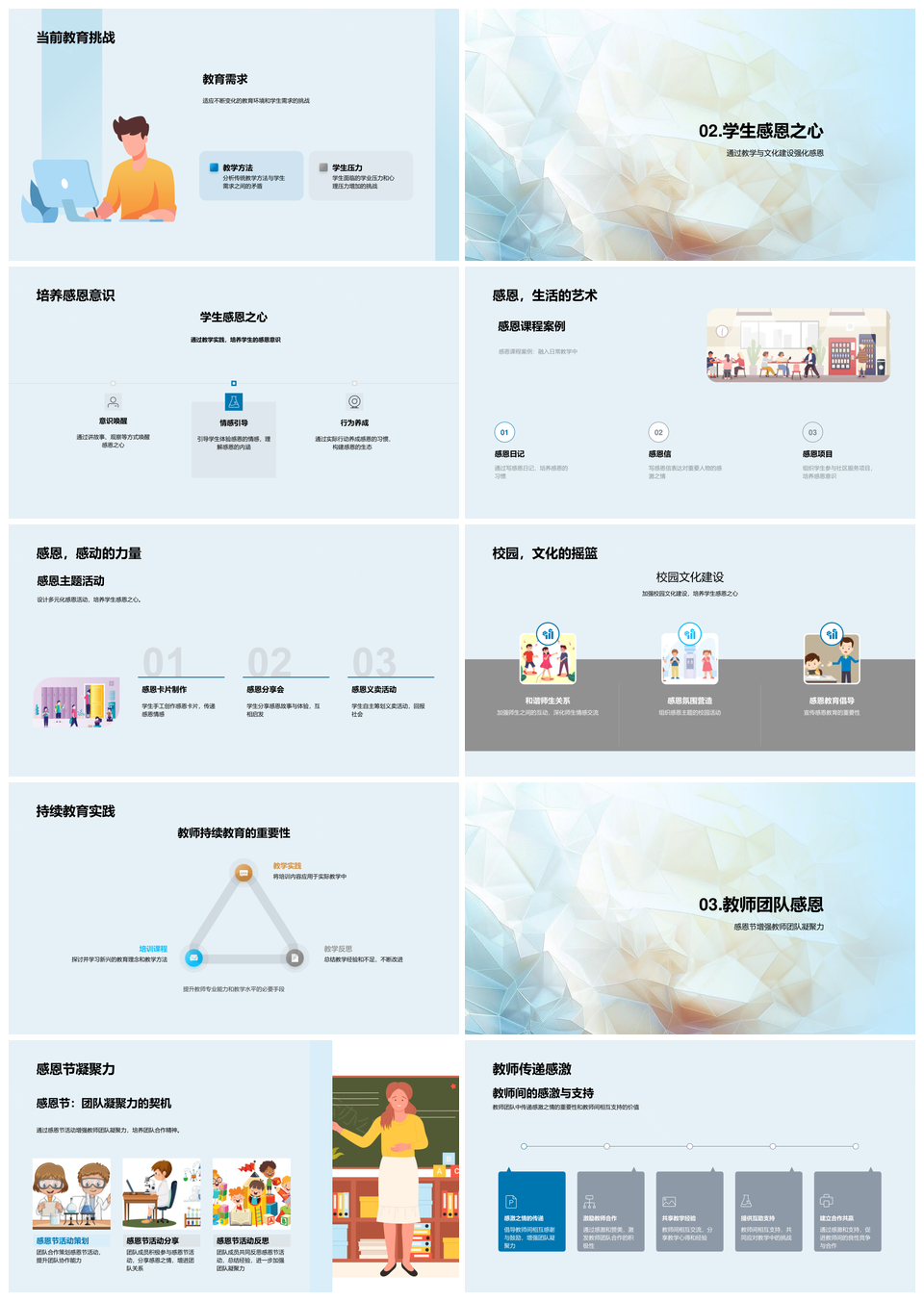 感恩节教师培训融文化强团队提品质PPT模板