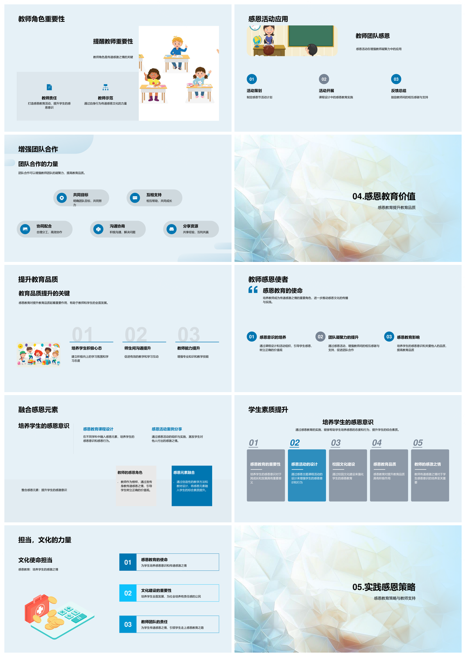 感恩节教师培训融文化强团队提品质PPT模板