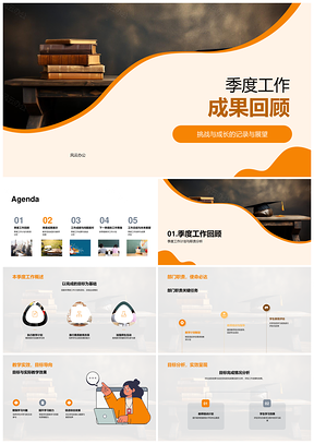 部门季度教学实效师生发展案例总结改进PPT模板