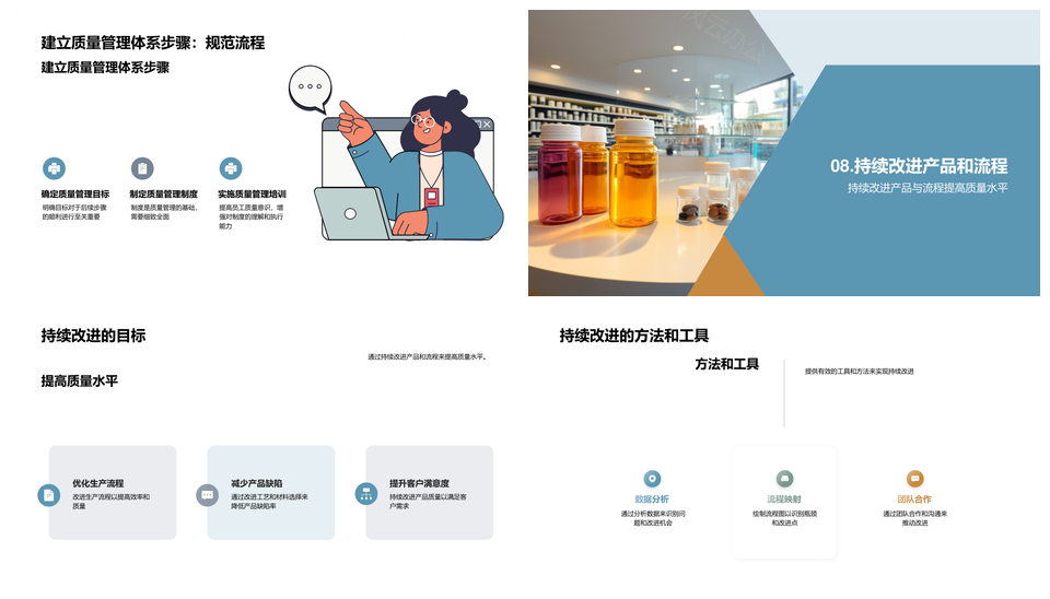 动物药品批发商质量管理原则与质控流程PPT模板