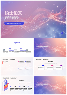 硕士论文答辩研究背景方法发现理论贡献PPT模板