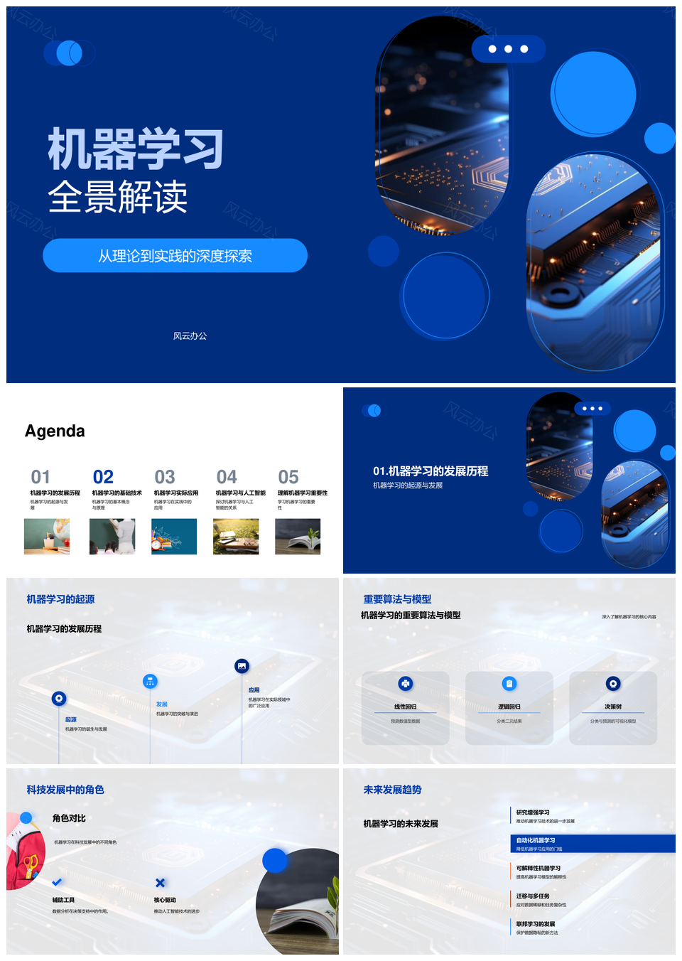 机器学习深度学习神经网络与AI芯片全景PPT模板