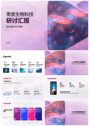 生物科技团队创新成果与行业展望研讨PPT模板