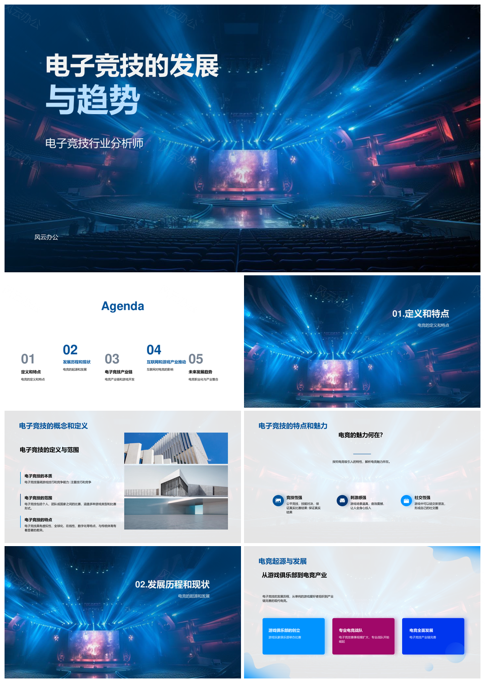 电子竞技行业发展趋势及概念特点分析PPT模板
