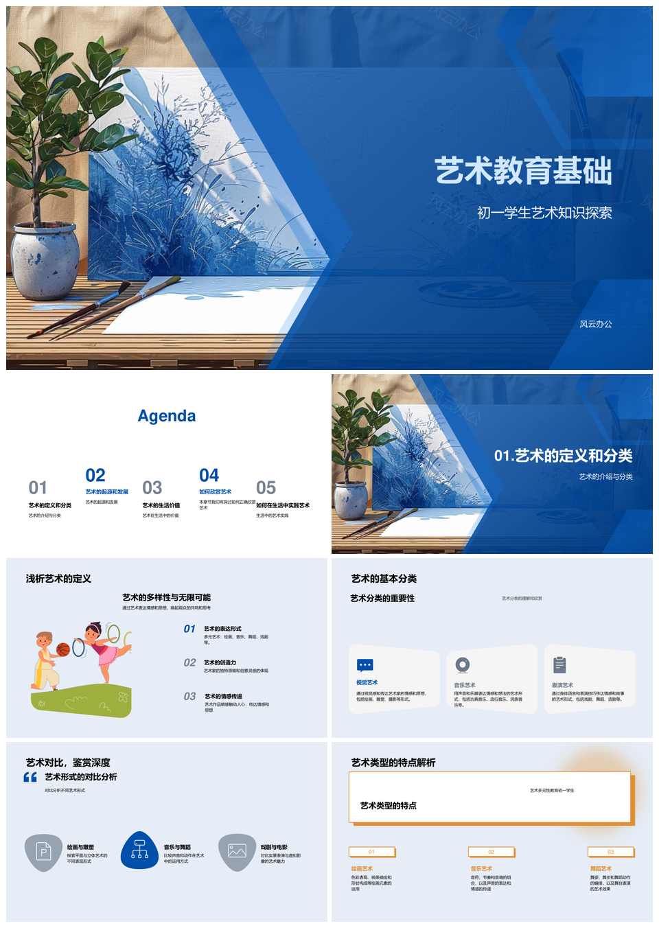 初一艺术教育基础探索实践免费PPT课件