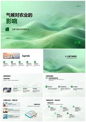 气候变化影响农作物生长与产量PPT模板