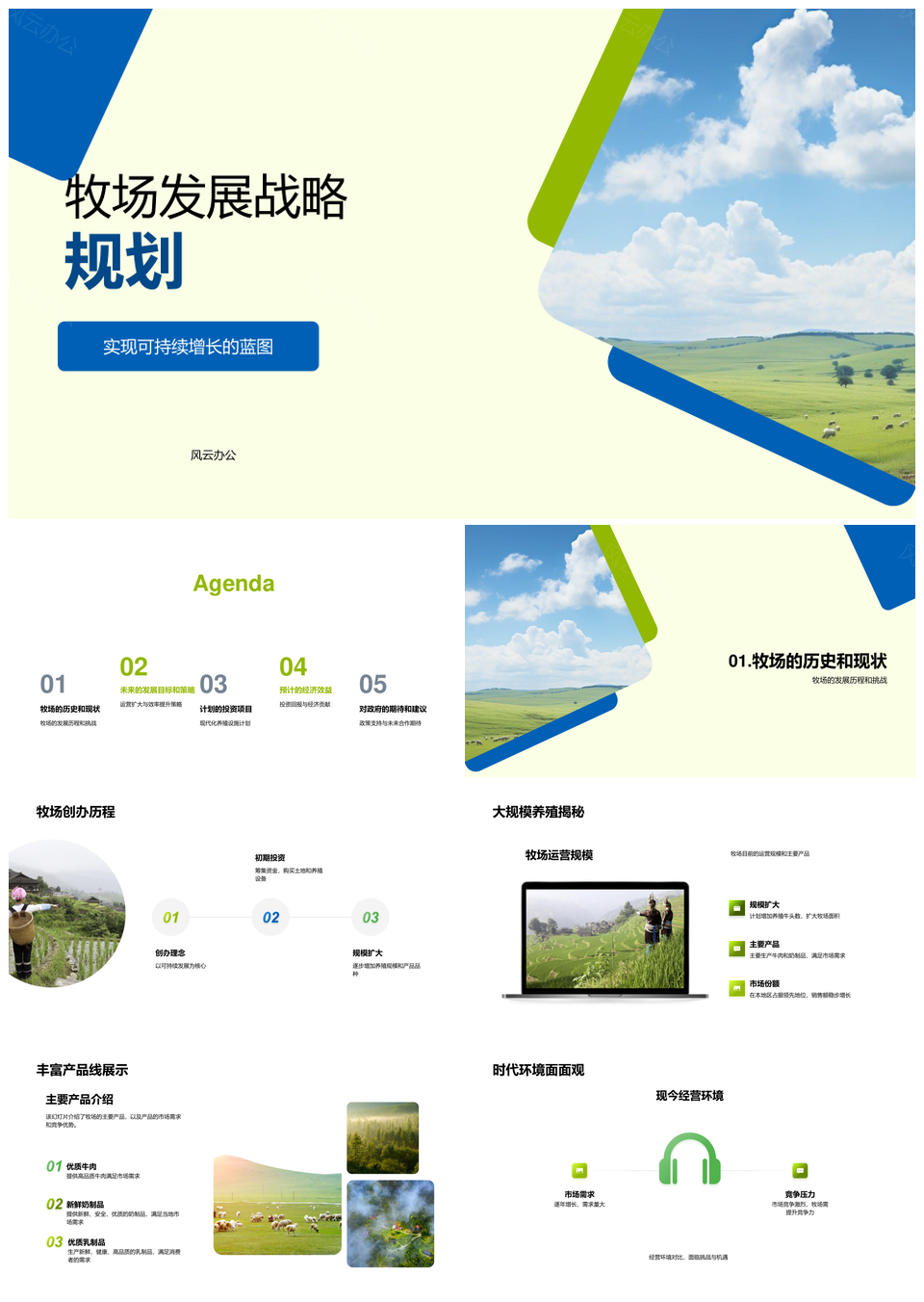 牧场战略规划可持续增效投资扩规模优品种拓渠道政策PPT模板