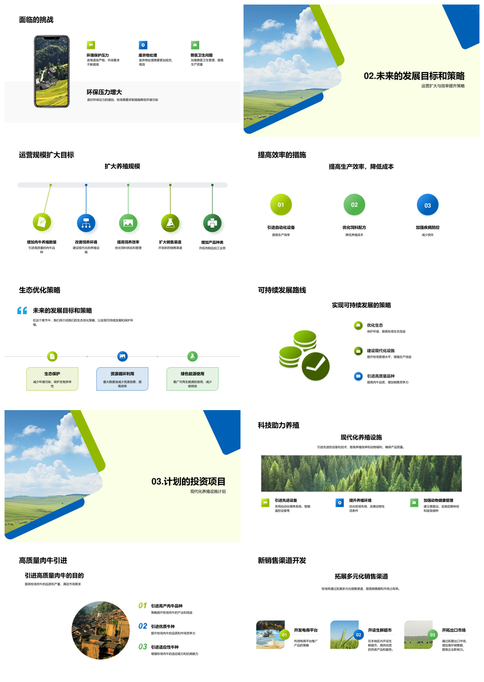 牧场战略规划可持续增效投资扩规模优品种拓渠道政策PPT模板