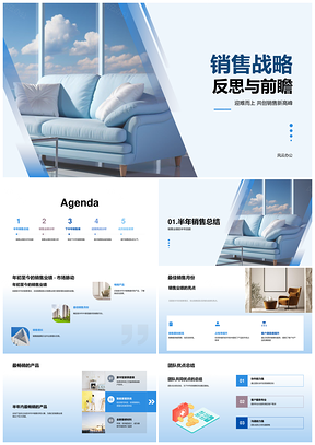 家居行业销售战略团队目标挑战总结展望PPT模板