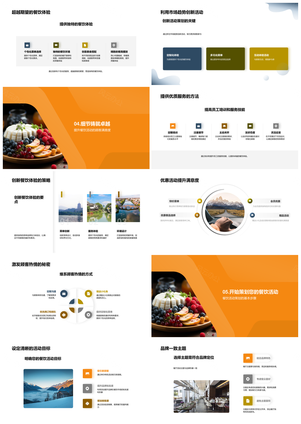 餐饮巅峰活动策划创新引领市场趋势PPT模板