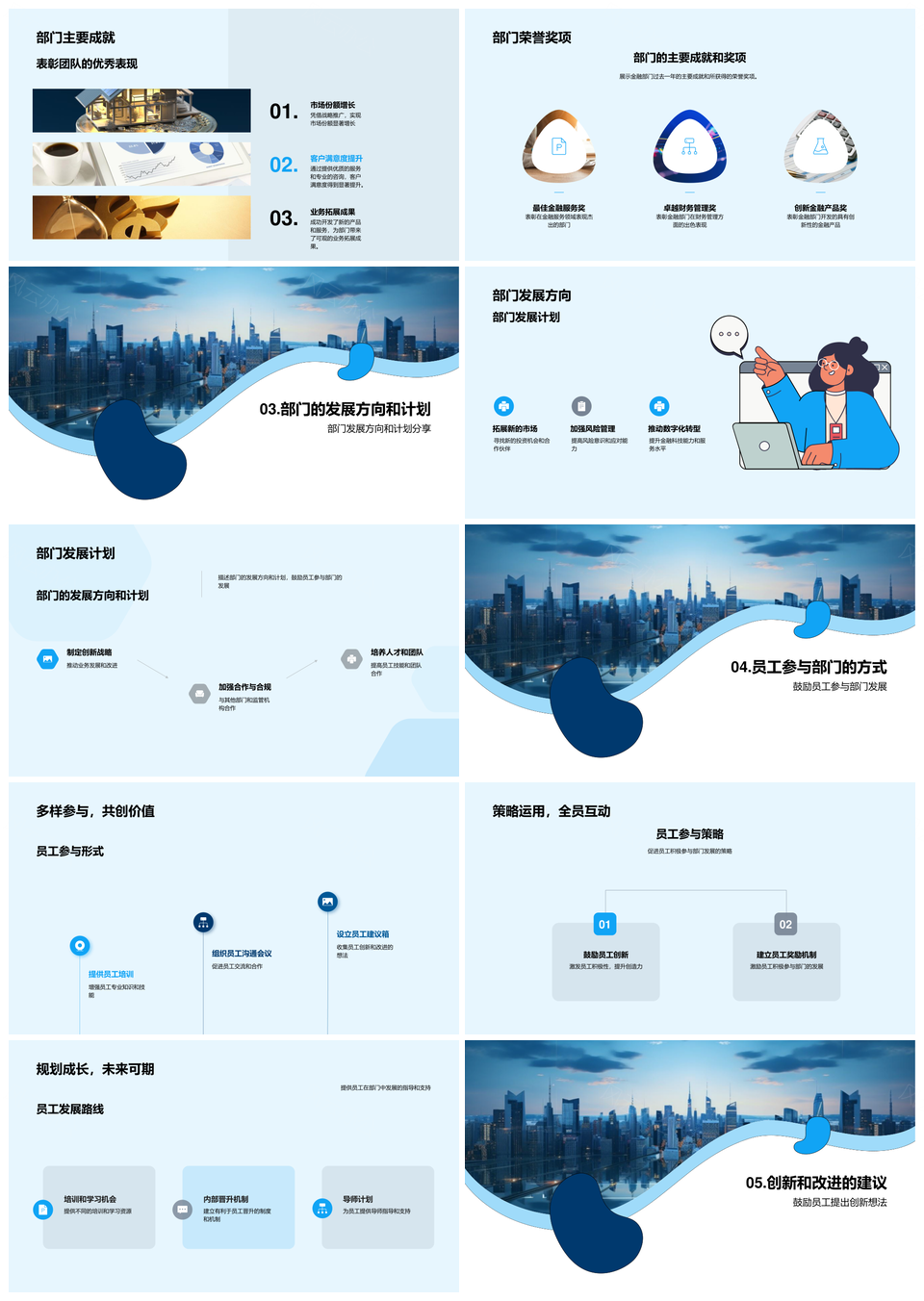 金融全员创新驱动年度业务再攀高峰PPT模板