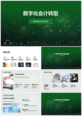 数字化会计转型实践挑战多方协作精细管理PPT模板